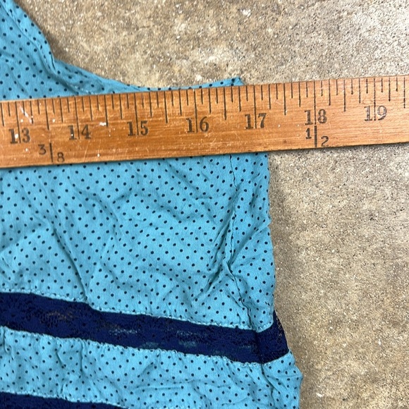 Free People Teal and Navy Voile Lace Trapeze slip dress
Size: Small - Picture 4 of 6